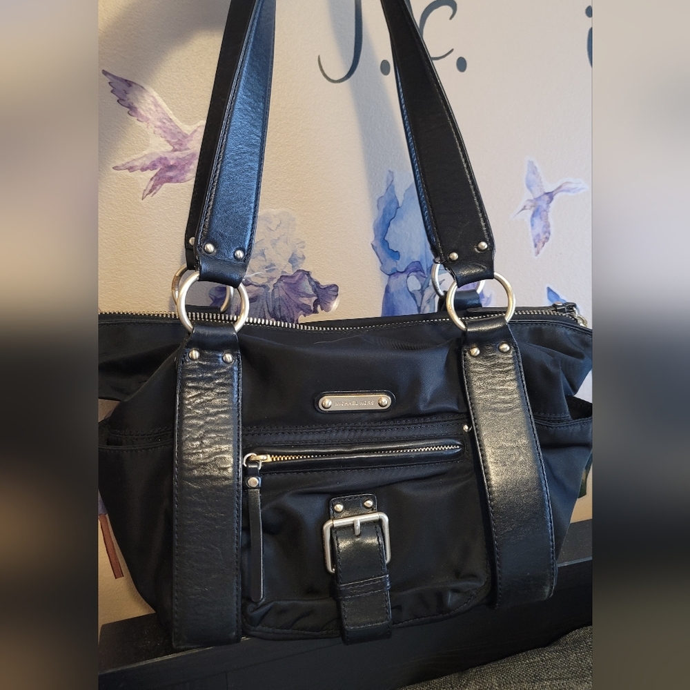 MK nylon Black Handbag